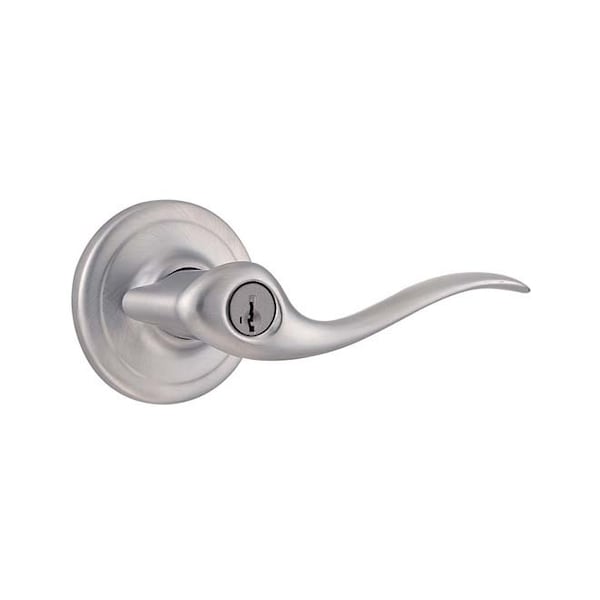 Kwikset Tustin Lever Entry Door Lock with New Chassis SmartKey with 6AL Latch, RCS Strike Satin Chrome Finish 740TNL-26DS - main